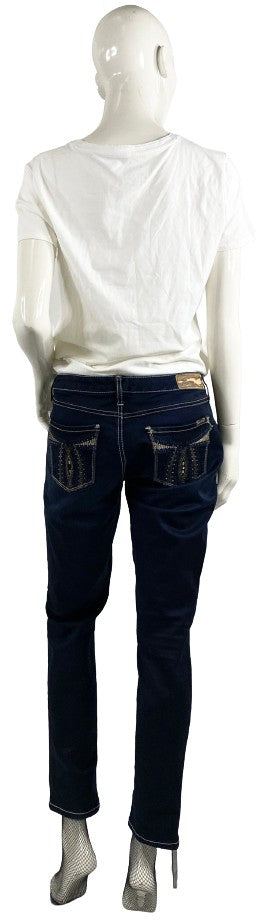 Seven 7 Jeans Dark Blue Denim Skinny Size 8 SKU 000405-4