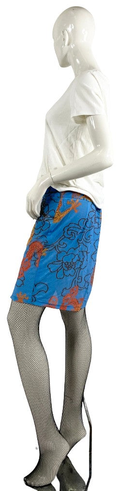 Carmin Skirt Blue Patterned Size 1X SKU 000405-5