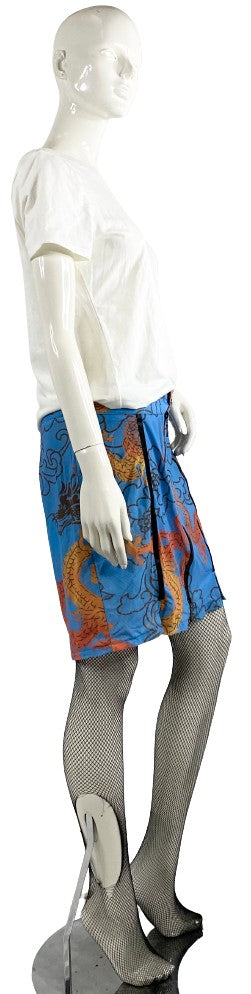 Carmin Skirt Blue Patterned Size 1X SKU 000405-5