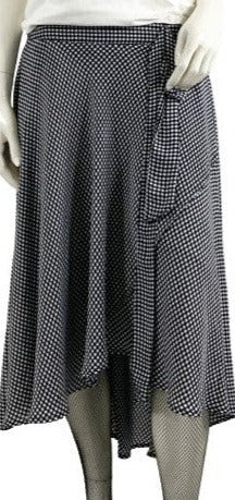ELLE Skirt Black White Wrap Size M SKU 000405-11