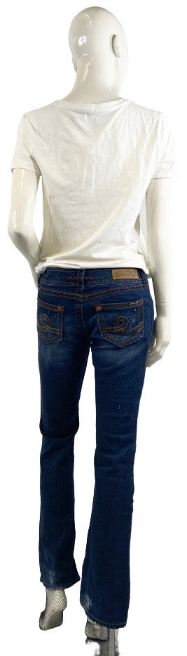 Seven7, Jeans, Seven7 Jeans Size 527 New Bootcut White Stitching 34  Inseam