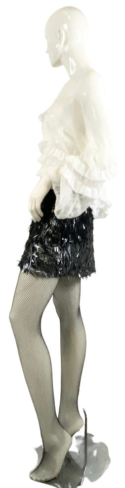 Zara Basic Skirt Black Embellished Size M SKU 000410-2