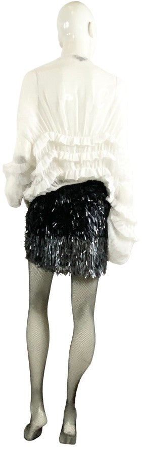 Zara Basic Skirt Black Embellished Size M SKU 000410-2