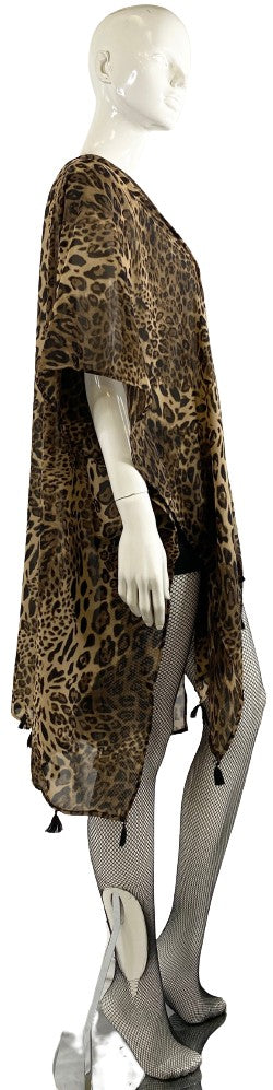 Ultra Pink Brown Cover/Wrap Leopard Print Size 2X SKU 000410-13