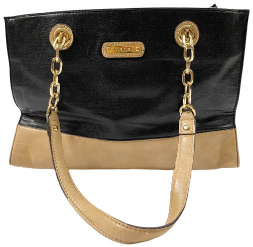 Load image into Gallery viewer, SOLD Anne Klein Tan and Black Leather Handbag  SKU 000358-3

