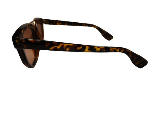 Sunglasses Brown Tortoise Shell Mirrored SKU 400-10
