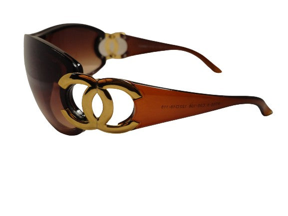 Chanel Sunglasses Brown & Gold SKU 400-32