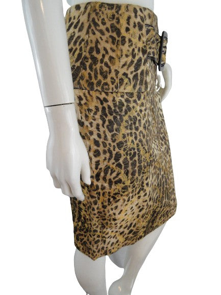 Load image into Gallery viewer, Insight 70&amp;#39;s Animal Print Fabulous Pencil Skirt Size 4 SKU 000105
