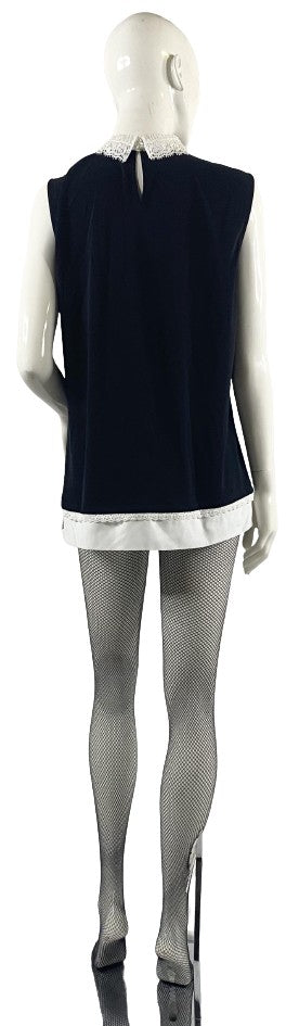 KARL LAGERFELD Top, Black and White, Size L, SKU 000301-13