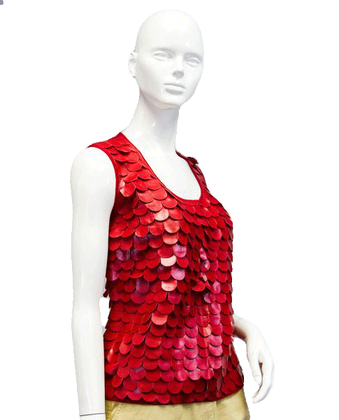 Load image into Gallery viewer, One 7 Six Tank Top Red Vegan Leather Size XL SKU 000039
