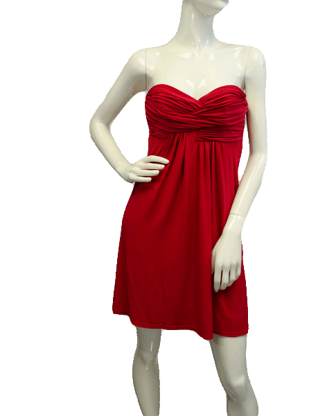 Laundry By Shelli Segal 60's Red Strapless Dress Size 2 SKU 000061