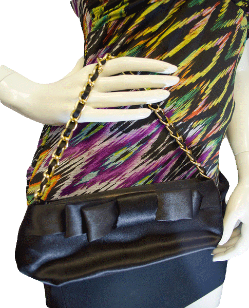 Load image into Gallery viewer, Jessica McClintock Sassy and Classy Little Black Purse SKU 000114
