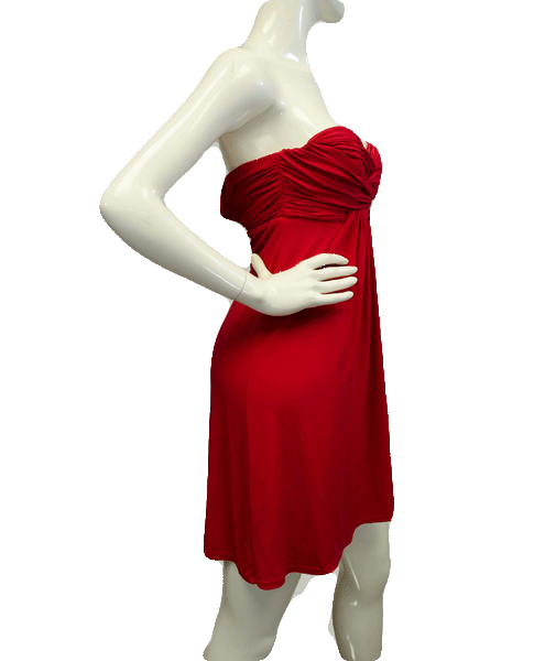 Load image into Gallery viewer, Laundry By Shelli Segal 60&amp;#39;s Red Strapless Dress Size 2 SKU 000061

