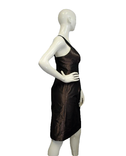 banana republic metallic dress NEW Banana Republic Golden Metallic Maxi Dress HiLow Hem Crew Neck Size 12 Tall