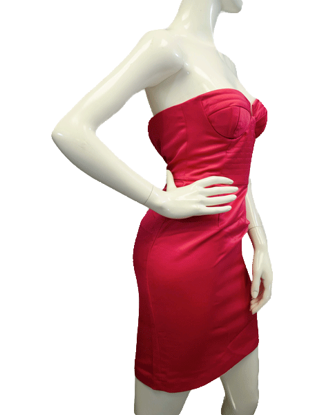 Load image into Gallery viewer, Attracted To You Hot Pink Strapless Dress Size Small SKU 000061

