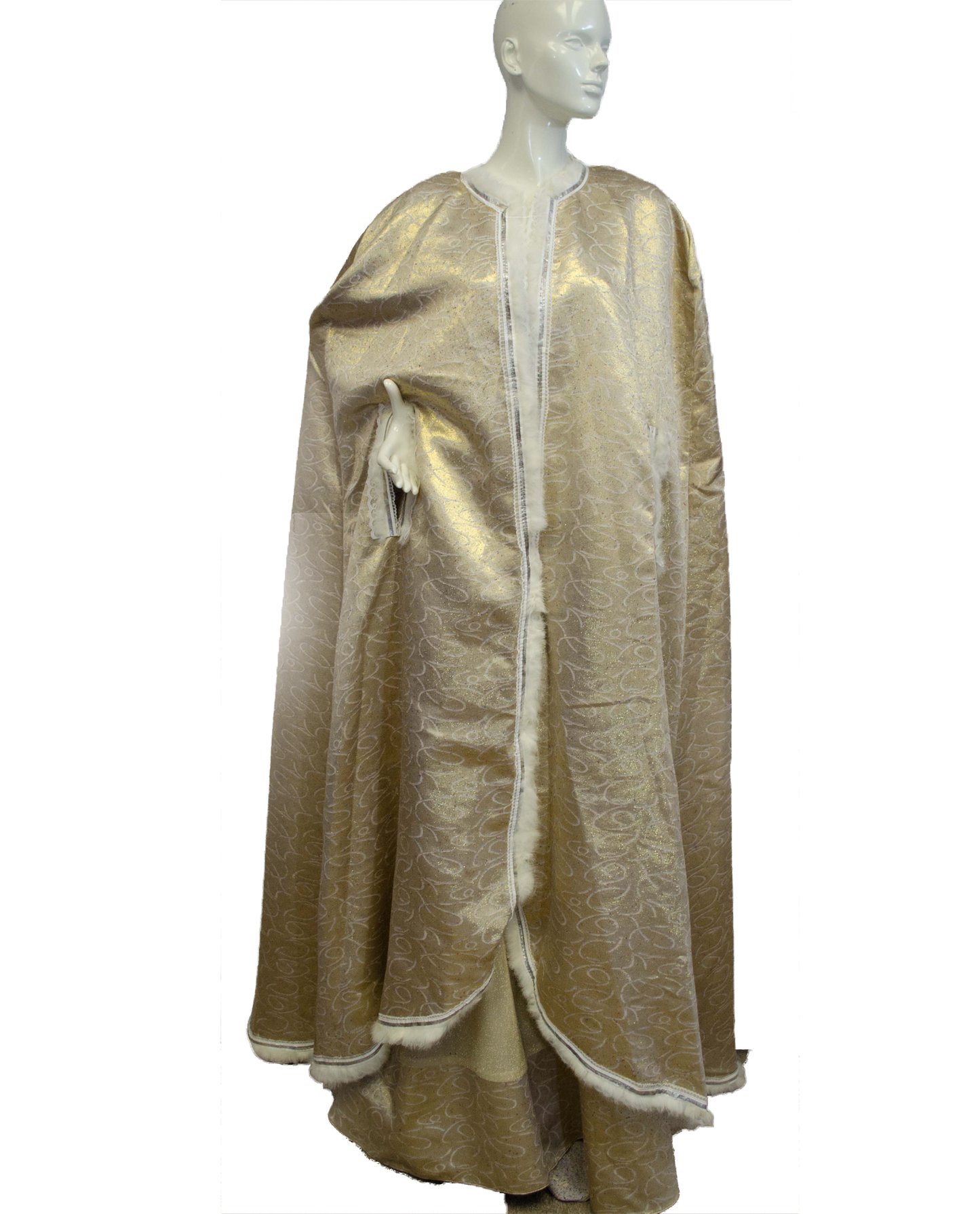 Load image into Gallery viewer, Mardi Gras Gold Dress and Cape Size Small (SKU 000077) - Designers On A Dime - 3
