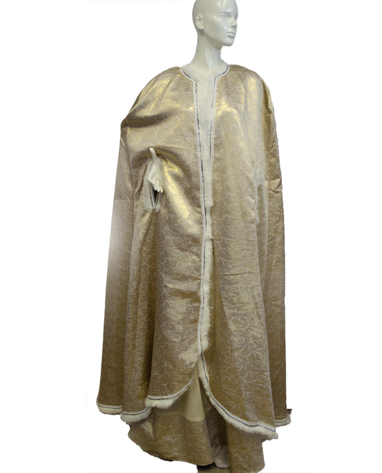 Load image into Gallery viewer, Mardi Gras Gold Dress and Cape Size Small (SKU 000077) - Designers On A Dime - 3
