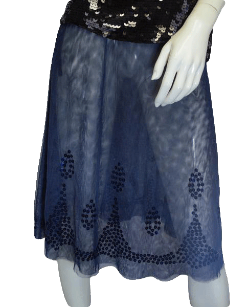 Load image into Gallery viewer, Risque See Through Mesh Sequin Skirt size unknown  (SKU 000004)
