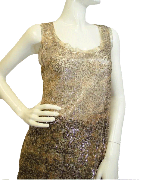 Load image into Gallery viewer, Motherhood Maternity Top Gold Sequins Size Small SKU 000025
