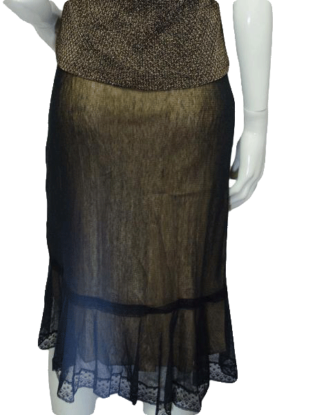 Load image into Gallery viewer, Max Studio 80&amp;#39;s See Through Transparent Vindicated Skirt Size XS SKU 000133
