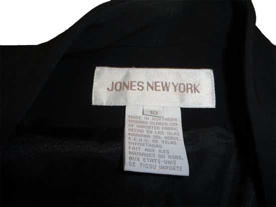 Jones New York 70's Blazer Black Size 10 SKU 000044