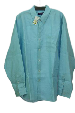 MEN Alan Flusser Long Sleeve Blue Button Down Shirt XL SKU 000158