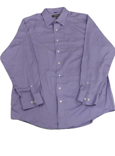 MENS Kenneth Cole Reaction Long Sleeve Lavender 100% Cotton Dress Shirt Size XL SKU 000160