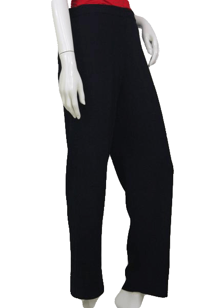 Harve Benard 90's Black Straight Pants Elastic Waist Band Pants Size S SKU 000119