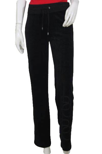 BCBG Maxazria 90's Black Sport Pants with Circular Sequin Design Size L SKU 000119
