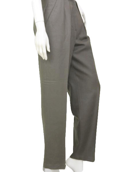 Alfred Sung 100% Wool Olive Pleated Dress Pants Size 10 SKU 000119