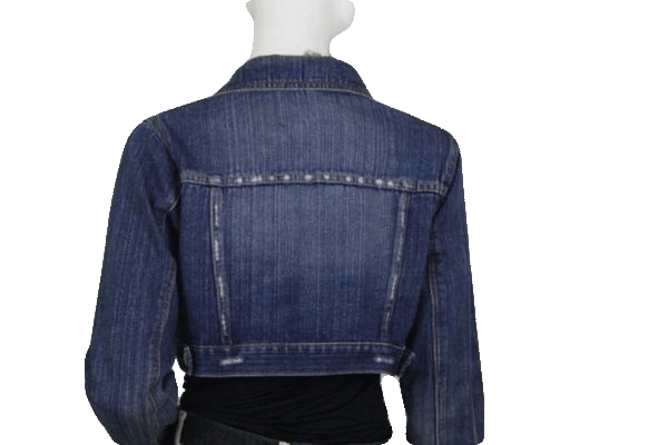 Load image into Gallery viewer, Roommates 60&amp;#39;s Jacket Cropped Denim Long Sleeves Medium SKU 000116
