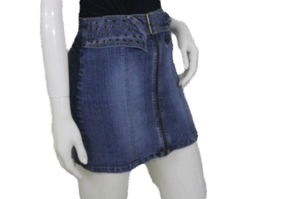 Rampage 80's Skirt Blue Denim Size 12 SKU 000116