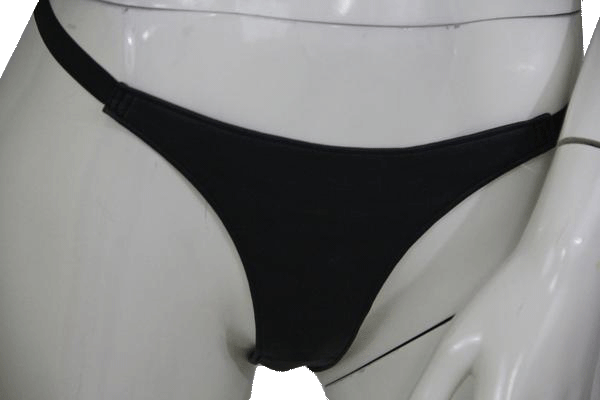 Designers on a Dime Black Panties with Elastic Straps SKU 000174