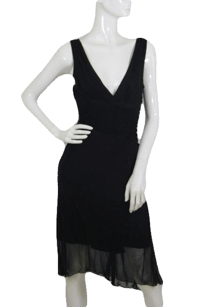 Max Studio Black Dress 100% Silk Size XS SKU 000174