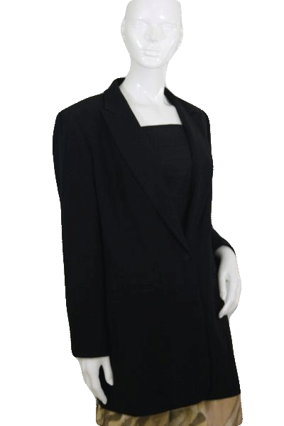 Liz Claiborne 70's Black Jacket Size 14 SKU 000167