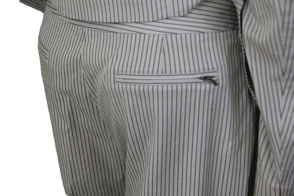 Chicos 80's Tan and Navy Pin Stripped Pants Size 2 SKU 000150