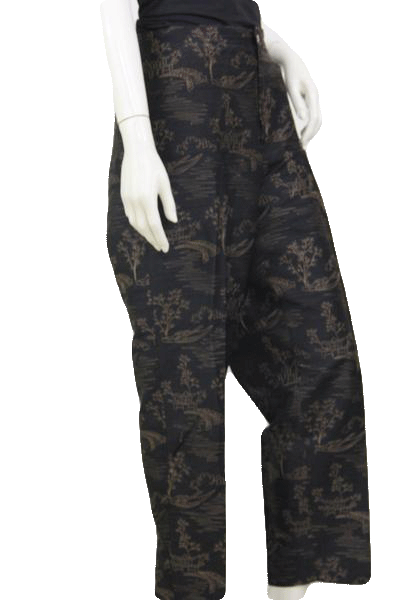 Load image into Gallery viewer, Chico&amp;#39;s 80&amp;#39;s Design Black Embroidery Silk Pants Size 12 SKU 000171
