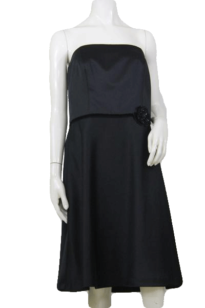 Load image into Gallery viewer, Harolds Black Strapless Party Dress Size 12 SKU 000172
