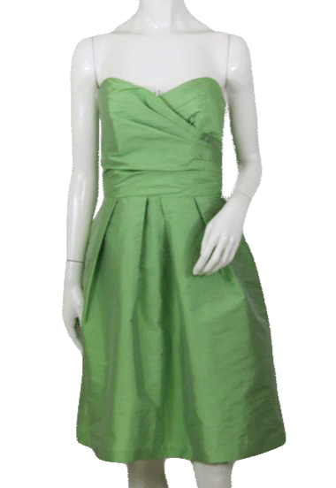 Load image into Gallery viewer, Alfredo Sung 80&amp;#39;s Green Strapless Dress Size 10 SKU 000172
